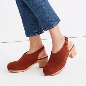 EUC Madewell Marlo shearling-lined clogs